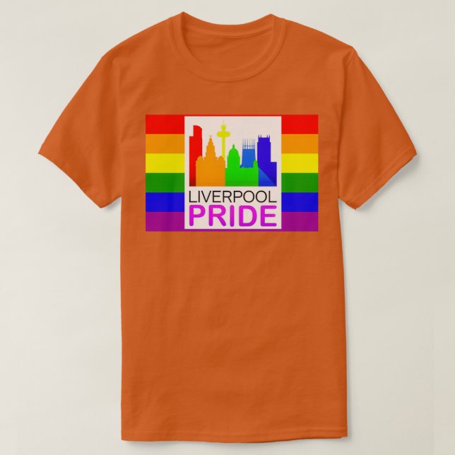Liverpool Gay Pride Liverpool LGBT Liverpool Rainb T-Shirt (Design Front)