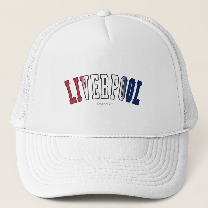 Liverpool in United Kingdom National Flag Colors Hat
