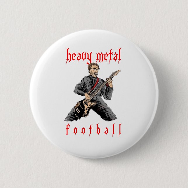 Liverpool Klopp Heavy Metal Football Button (Front)