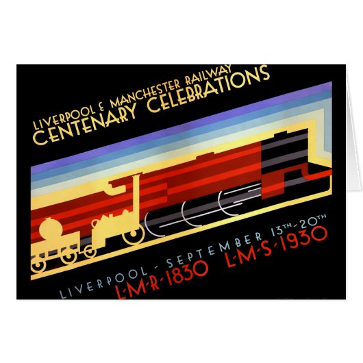 Liverpool Manchester Railway Vintage Poster (Front Horizontal)