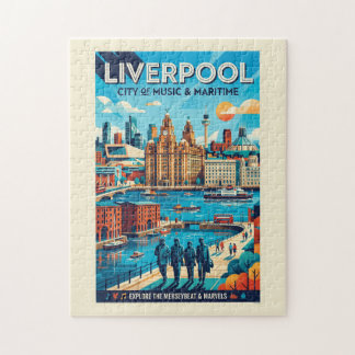 Liverpool Travel Poster Jigsaw Puzzle