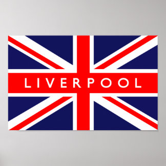 Liverpool UK Flag Poster
