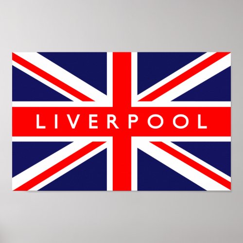 Liverpool UK Flag Poster