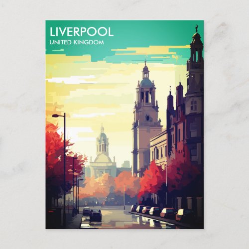 Liverpool United Kingdom Travel Postcard