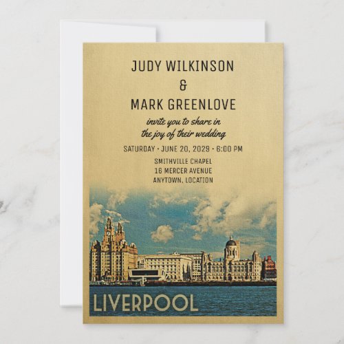 Liverpool Wedding Invitation UK England
