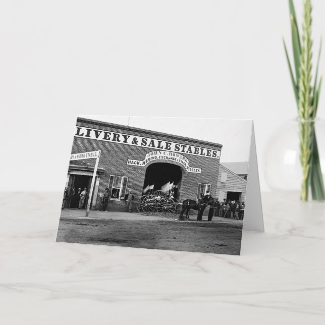 Livery Stable, 1865 Card (Front)