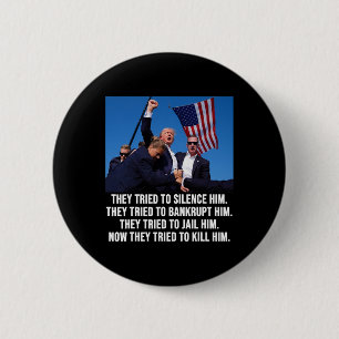 Lives Donald Trump Mug Shot - Never Surrender  Button