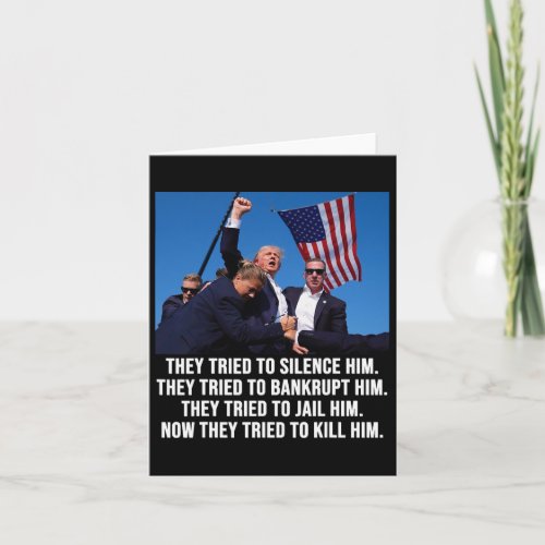 Lives Donald Trump Mug Shot _ Never Surrender  Card