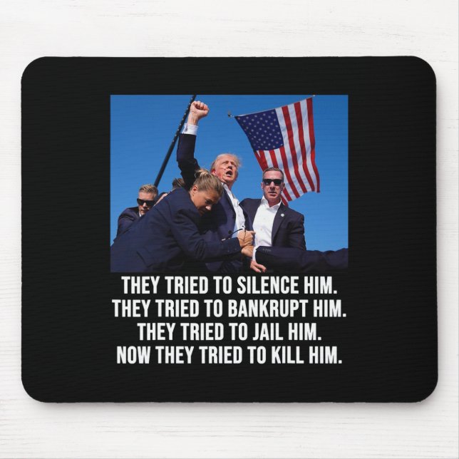 Lives Donald Trump Mug Shot - Never Surrender  Mouse Pad (Front)