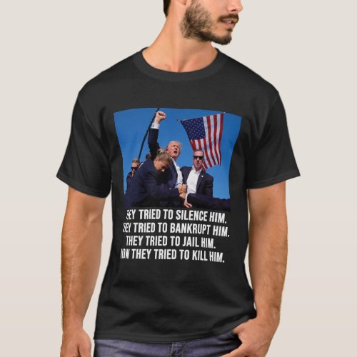 Lives Donald Trump Mug Shot _ Never Surrender  T_Shirt