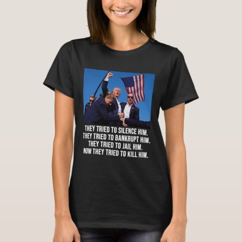 Lives Donald Trump Mug Shot _ Never Surrender  T_Shirt