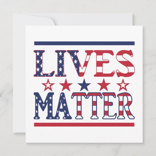 Lives Matter - American Flag (Front)