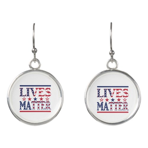 Lives Matter _ American Flag Earrings