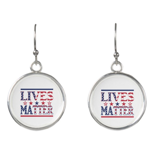 Lives Matter - American Flag Earrings (Front)
