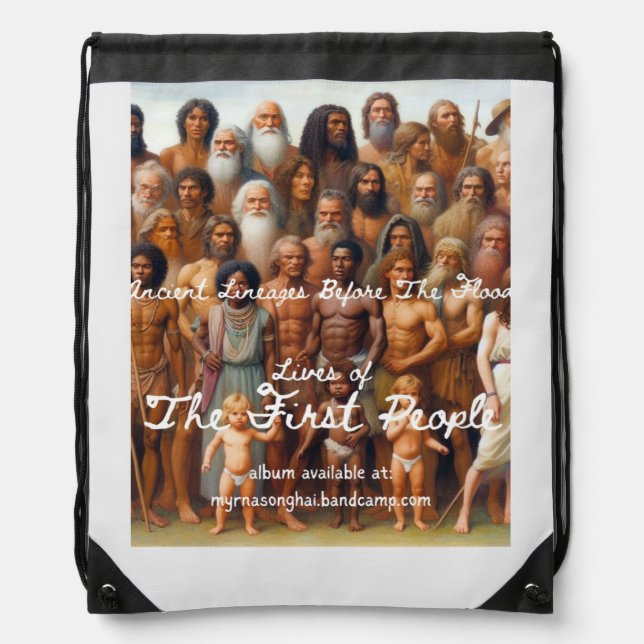 Lives of The First People Drawstring Bag (Front)