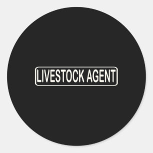 Livestock Agent Cow Western Country Horses Classic Round Sticker