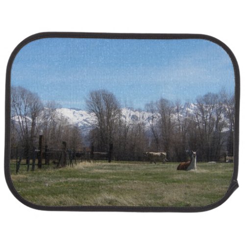 Livestock and Ruby Mountains Car Floor Mat