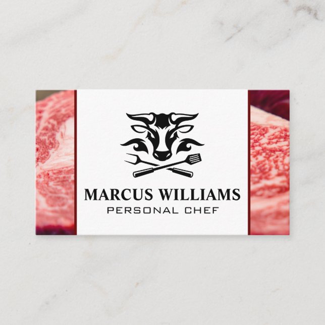 Livestock Beef Logo | Steaks Business Card (Front)
