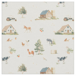 Livestock farmhouse - Donkey on the farm  Fabric