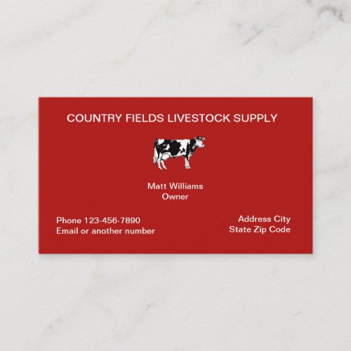 LIvestock Industry Business Cards