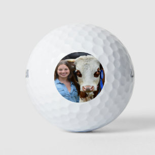 Livestock Show Cow Photo Customize Golf Balls