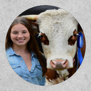 Livestock Show Cow Photo Customize Patch
