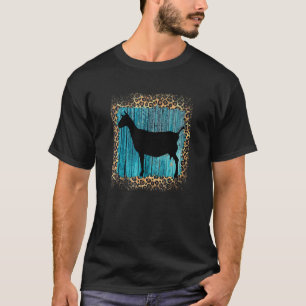 Livestock Show Dairy Goat Cheetah Leopard Teal Far T-Shirt