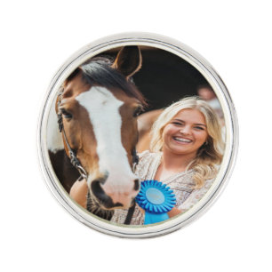 Livestock Show Horse Photo Customize Lapel Pin