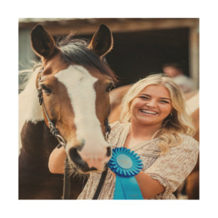 Livestock Show Horse Photo Customize Wood Wall Art