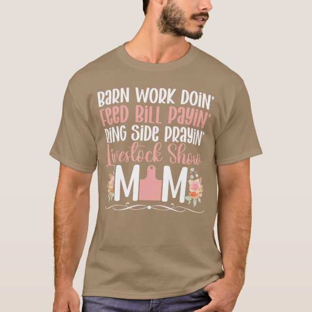 Livestock Show Mom Livestock Show Mother Definitio T-Shirt (Front)