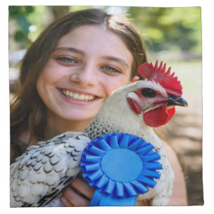 Livestock Show Poultry Photo Customize Cloth Napkin