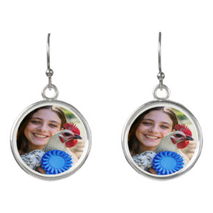 Livestock Show Poultry Photo Customize Earrings