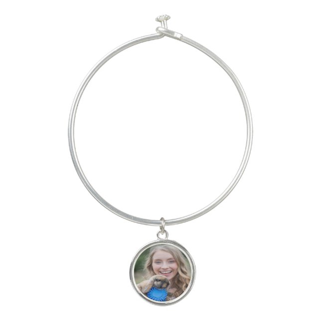 Livestock Show Rabbit Photo Customize Bangle Bracelet (Front)