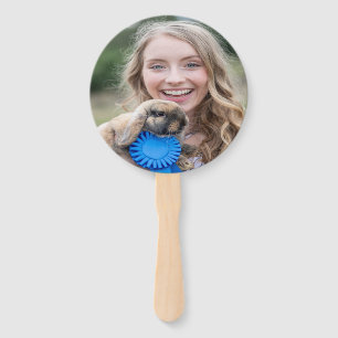Livestock Show Rabbit Photo Customize Hand Fan