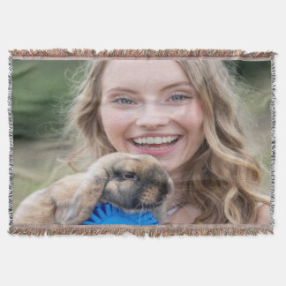 Livestock Show Rabbit Photo Customize Throw Blanket