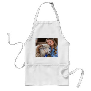 Livestock Show Sheep Photo Customize Adult Apron