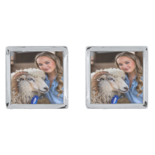 Livestock Show Sheep Photo Customize Cufflinks