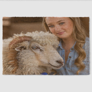 Livestock Show Sheep Photo Customize Fiber Doormat