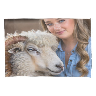Livestock Show Sheep Photo Customize Pillow Case