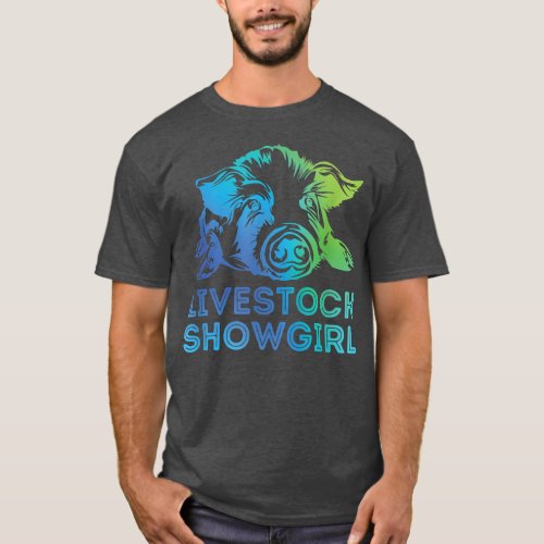 Livestock Showgirl Showing Pigs At The Fair  T_Shirt