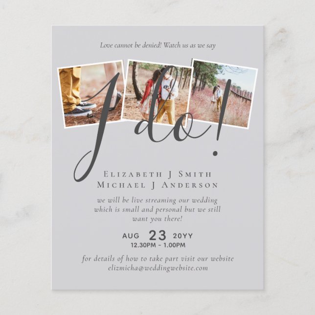 Livestreaming Watch Us Say I Do! PHOTO Wedding (Front)