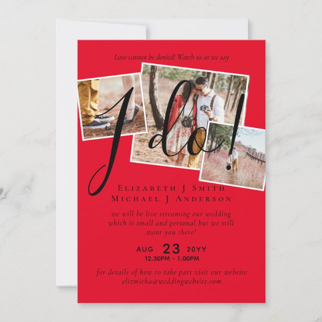 Livestreaming Watch Us Say I Do! PHOTO Wedding (Front)