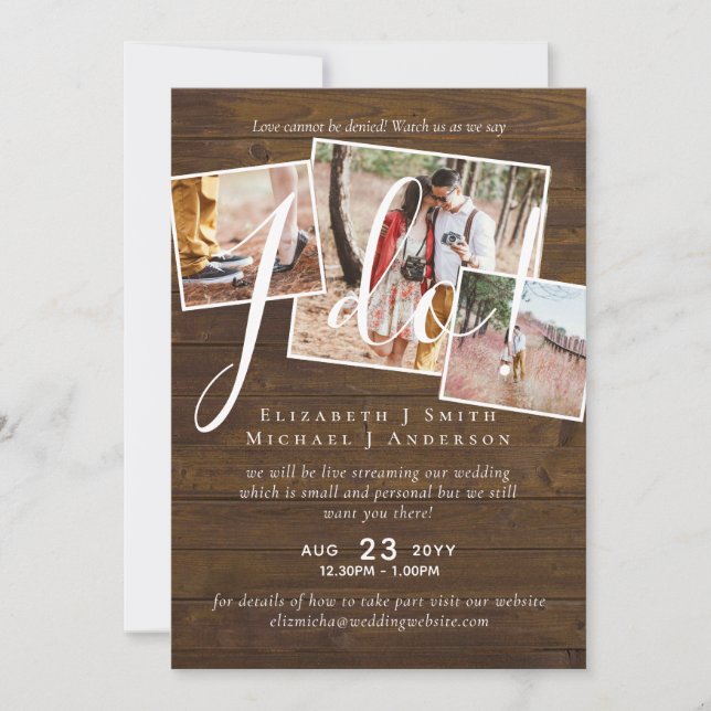 Livestreaming Watch Us Say I Do! PHOTO Wedding (Front)