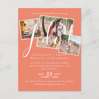Livestreaming Watch Us Say I Do! PHOTO Wedding Postcard