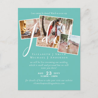 Livestreaming Watch Us Say I Do! PHOTO Wedding Postcard