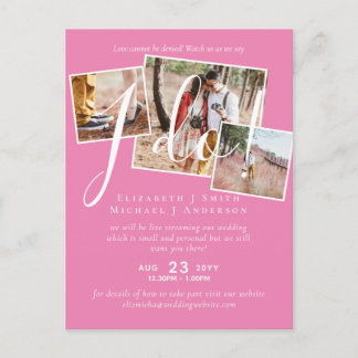 Livestreaming Watch Us Say I Do! PHOTO Wedding Postcard