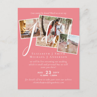 Livestreaming Watch Us Say I Do! PHOTO Wedding Postcard