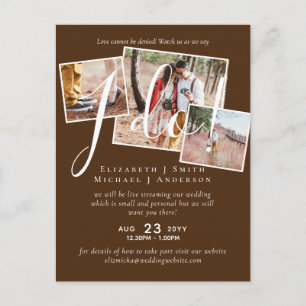 Livestreaming Watch Us Say I Do! PHOTO Wedding Postcard