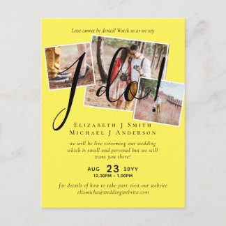 Livestreaming Watch Us Say I Do! PHOTO Wedding Postcard