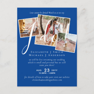 Livestreaming Watch Us Say I Do! PHOTO Wedding Postcard